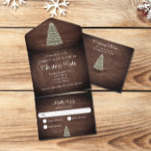 kerstboom Rustic Wood Company Holiday Party All In One Uitnodiging