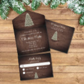 kerstboom Rustic Wood Company Holiday Party All In One Uitnodiging