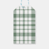 Kerstboom Rustiek Green Plaid Gift Label Cadeaulabel (Achterkant)