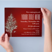 Kerstboom Rustiek Licht Vakantie Event Flyer (Hand)