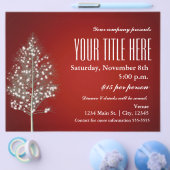 Kerstboom Rustiek Licht Vakantie Event Flyer (Enkel)