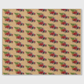  kerstboom Rustige Rood Vracht Cadeaupapier (Vlak)