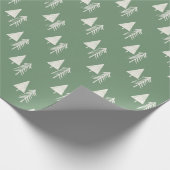 Kerstboom Sage Green Cadeaupapier (Hoek)