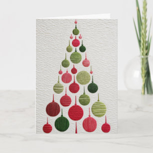 Kerstboom samengesteld uit ornamenten kaart