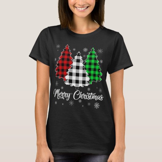 Kerstboom — Santa Buffalo — Pset Print Merry Chr T-shirt (Voorkant)