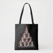 Kerstboom Santa Cavalier King Charles Spaniel Hond Tote Bag (Voorkant)