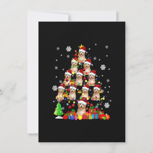 kerstboom Santa Cavapoo kerstlicht zant Kaart (Voorkant)