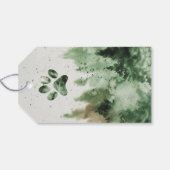 Kerstboom: Santa Dog Pawty Cadeaulabel (Achterkant Horizontaal)