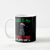Kerstboom Santa Duitse Kortharige Pointer Dog Chr Koffiemok (Links)