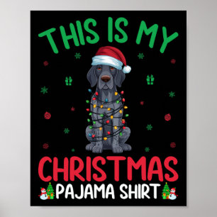 Kerstboom Santa Duitse Kortharige Pointer Dog Chr Poster
