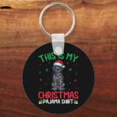 Kerstboom Santa Duitse Kortharige Pointer Dog Chr Sleutelhanger (Voorkant)