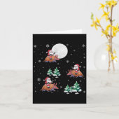 Kerstboom Santa Riding Armadillo Grappige Kerstmis Kaart (Gele Bloem)