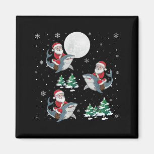 Kerstboom Santa Riding Hammerhead Shark Funny Chri Magneet