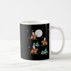 Kerstboom Santa Riding Ierse Wolfshond hond Funny Koffiemok