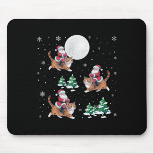 Kerstboom Santa Riding Ragdoll Cat Funny Christmas Muismat