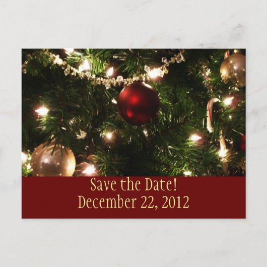 Kerstboom Save the Date Briefkaart (Voorkant)