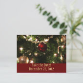 Kerstboom Save the Date Briefkaart (Staand voorkant)