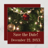 Kerstboom Save the Date-magneet Feestdagenkaart (Voorkant / Achterkant)