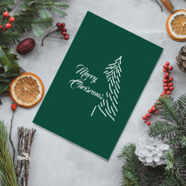 Kerstboom Scandi Minimalistisch Eenvoudig Vakantie Briefkaart