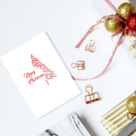Kerstboom Scandi Minimalistisch Eenvoudig Vakantie Briefkaart
