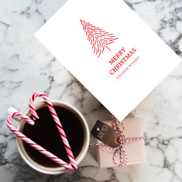 Kerstboom Scandi Minimalistisch Eenvoudig Vakantie Briefkaart
