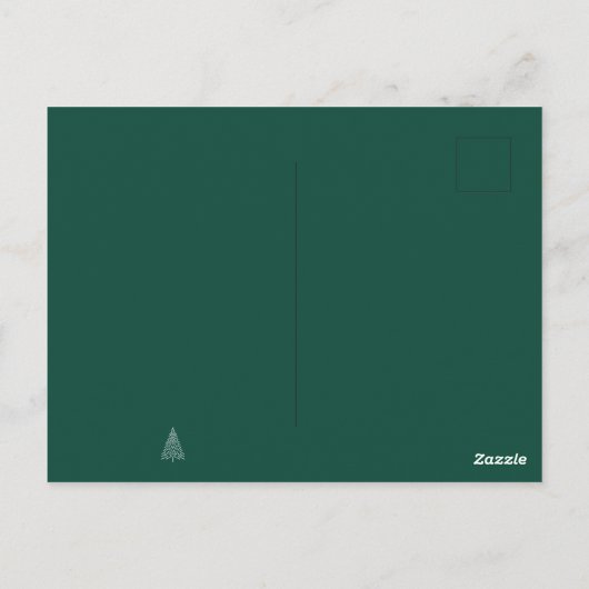 Kerstboom Scandi Minimalistische eenvoudige vakant Briefkaart (Achterkant)