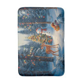 Kerstboom Scene Schattige Herten Fawn Snowman Badmat (Voorkant Verticaal)