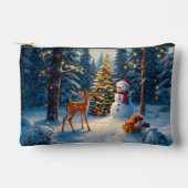 Kerstboom Scene Schattige Herten Fawn Snowman Etui (Voorkant)