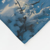 Kerstboom Scene Schattige Herten Fawn Snowman Fleece Deken (Hoek)