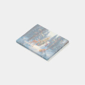 Kerstboom Scene Schattige Herten Fawn Snowman Post-it® Notes (Schuin)