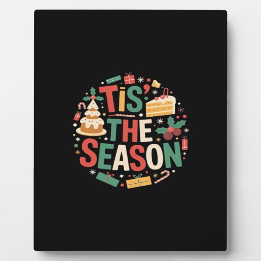 Kerstboom Schattig - Het Is Seizoen Fotoplaat (Voorkant)