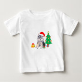 Kerstboom, schattige Yorkshire puppy dog & giften (Voorkant)