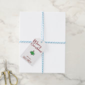 Kerstboom Schattigee doodle clip art design gesche Cadeaulabel (Met Touw)
