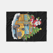 Kerstboom Schoolbus Chauffeur Kostuum Volwassenen Fleece Deken (Voorkant (Horizontaal))