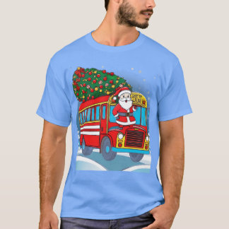 Kerstboom schoolbuschauffeur Volwassenen en Kinder T-shirt