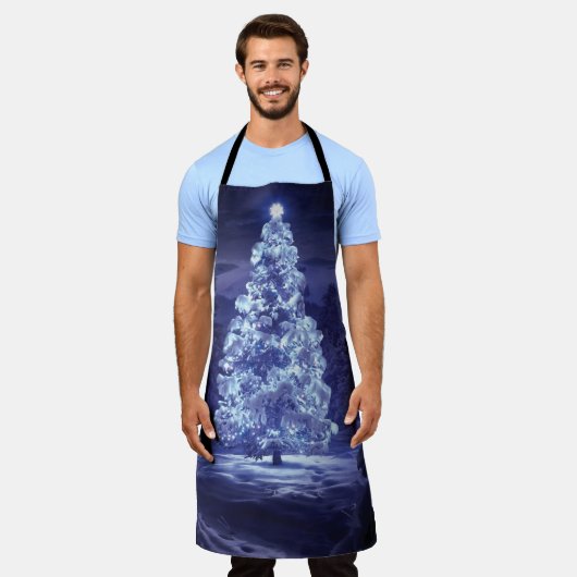 kerstboom schort (Gedragen)