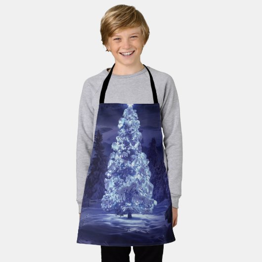 kerstboom schort (Gedragen)