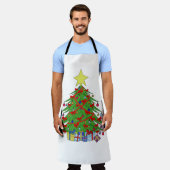 kerstboom schort (Gedragen)