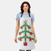 Kerstboom Schort (Gedragen)