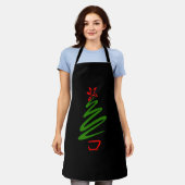 kerstboom schort (Gedragen)