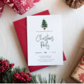 Kerstboom Script Kerstfeest uitnodiging