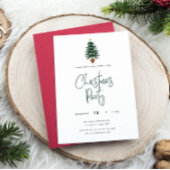 Kerstboom Script Kerstfeest uitnodiging