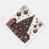 kerstboom servet (Hoek)