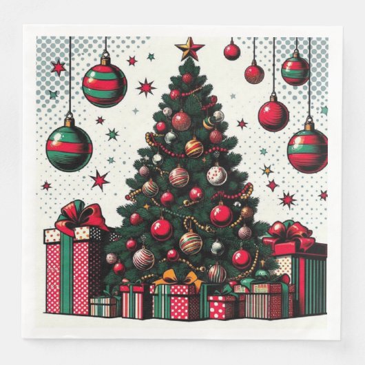 kerstboom servet (Voorkant)