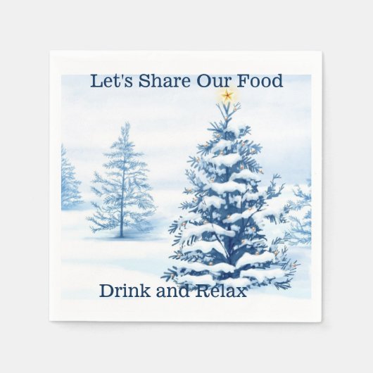 kerstboom servetten (Voorkant)