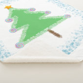 Kerstboom Sherpa Dekbed Deken (3/4)