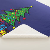 kerstboom sherpa deken (3/4)