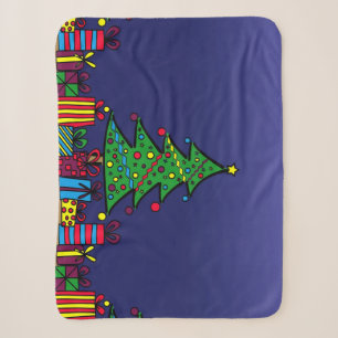 Kerstboom Sherpa Deken