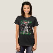 Kerstboom Siberische Husky Pyjama T-shirt (Voorkant volledig)