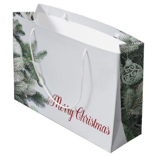 Kerstboom, sieraden, pretkerst groot cadeauzakje (Achterkant Gekanteld)